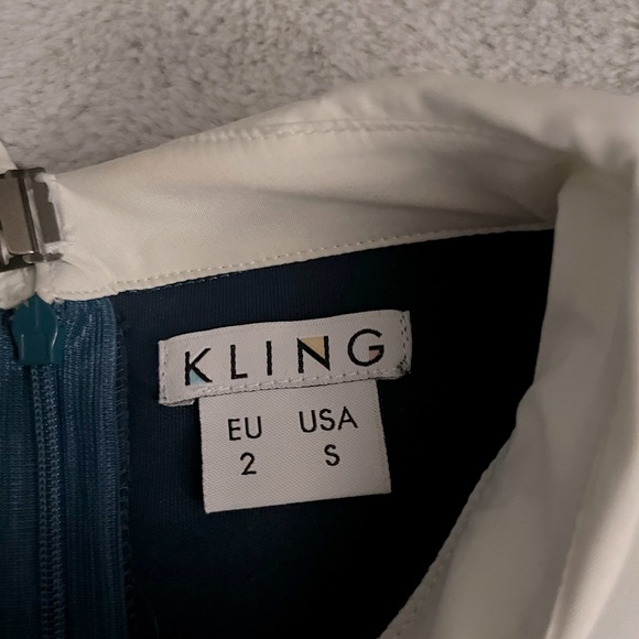 Teal KLING Wednesday Addams-style dress - Picture 2 of 2